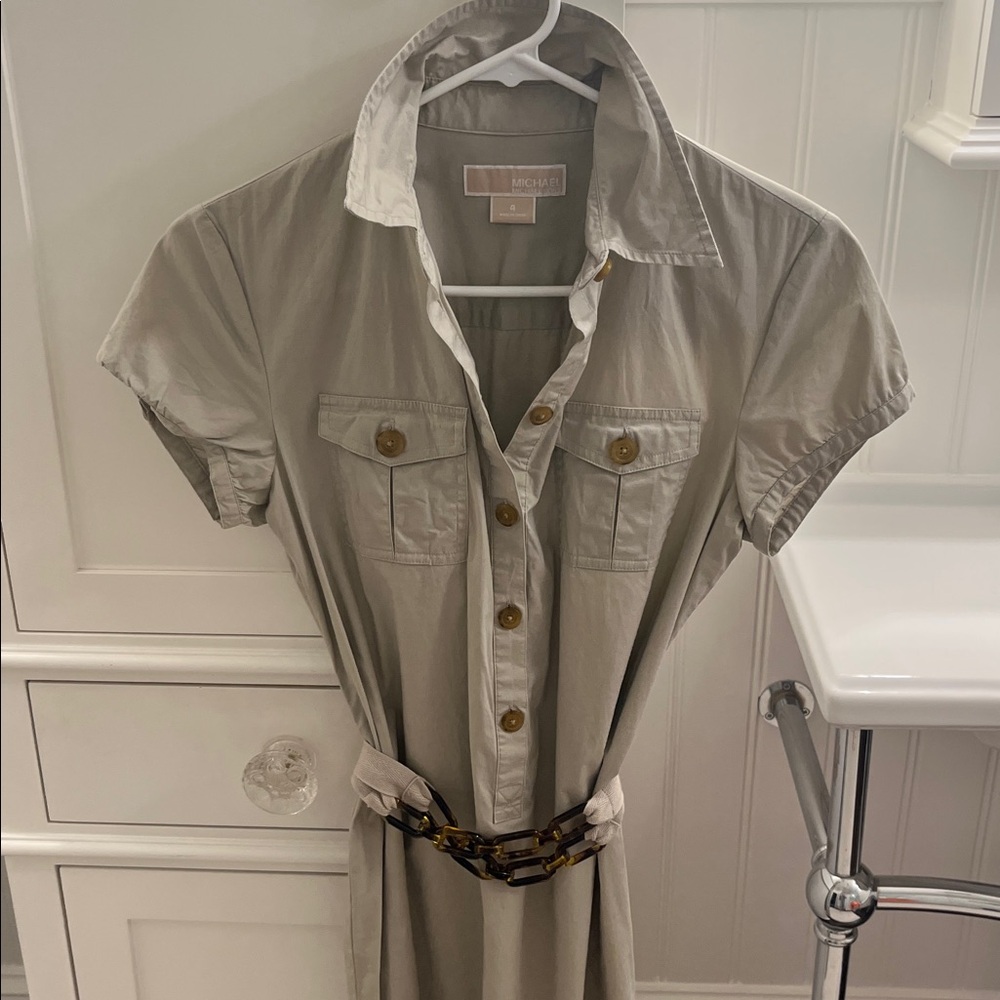 Michael Kors Tan Safari Dress